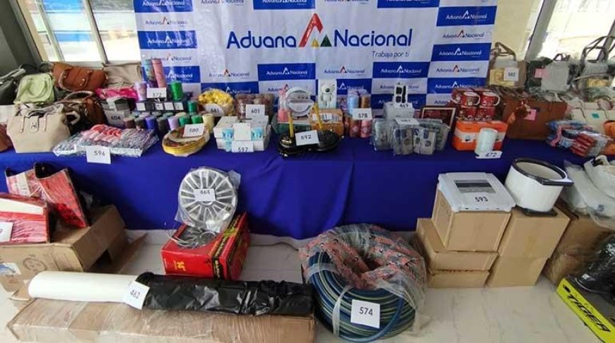 Aduana subasta más de 3,5 toneladas de mercancía apta para uso o consumo