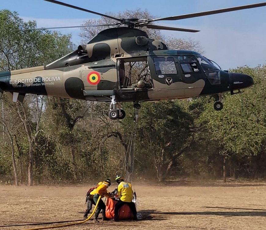 Defensa anuncia patrullajes aéreos ante incendios en Bolivia