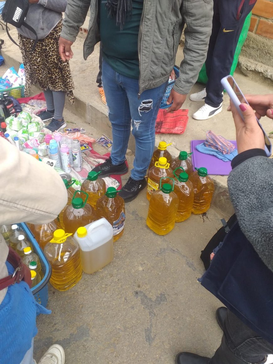 Intendencia Detecta Aceite de Dudosa Procedencia en la Feria del Mercado Abasto del Norte