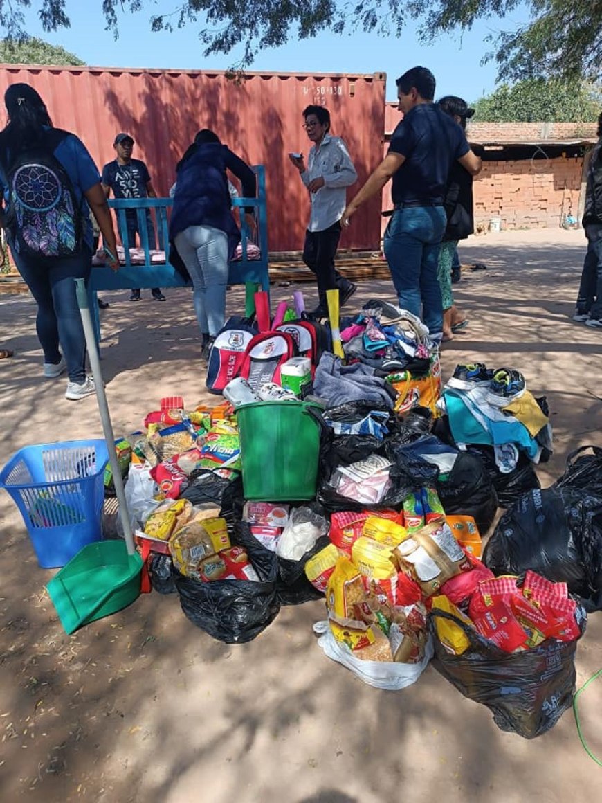 Alcaldía de Yacuiba Brinda Asistencia a Familia Afectada por Incendio con Donaciones y Apoyo Psicológico