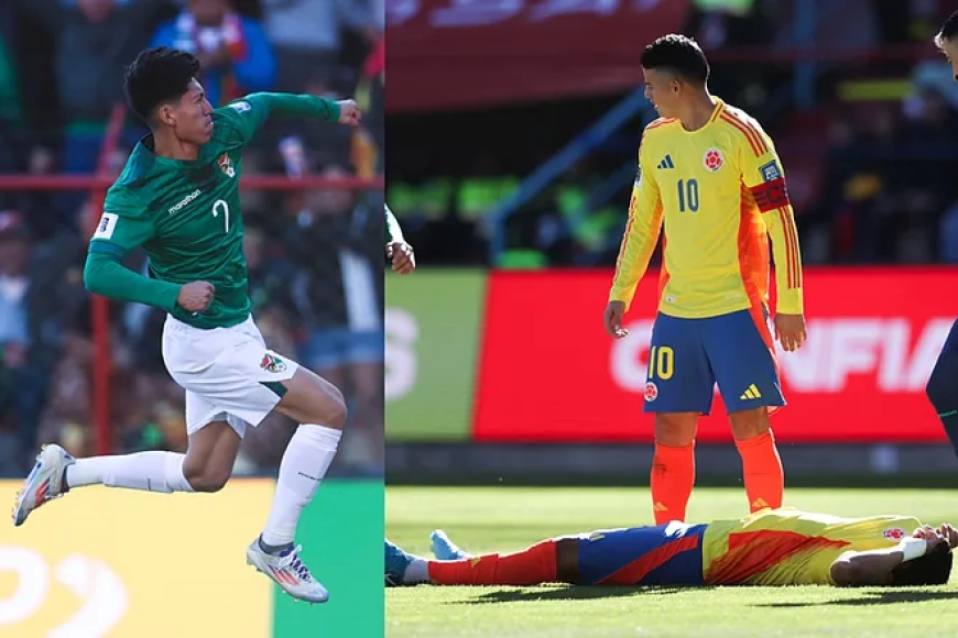 Bolivia vence a Colombia 1-0 en El Alto y rompe su invicto en las Eliminatorias 2026