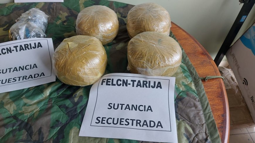 FELCN Secuestra 4,5 Kilos de Marihuana en Operativo en Tarija