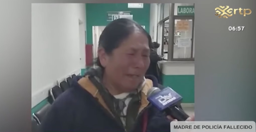 Madre de policía asesinado en Llallagua responsabiliza a Evo Morales: “¡Eres un salvaje, maldito!”